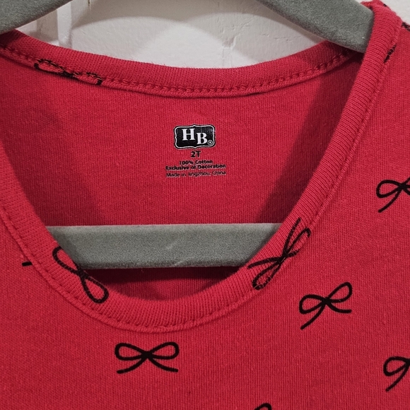 Hudson BabyGirls Quilted Cardigan and Dress, Red Black Bows 2T - Picture 5 of 6